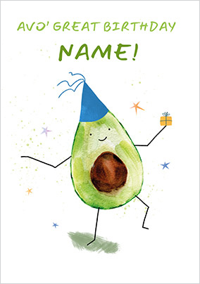 Avo Great Birthday Personalised Card