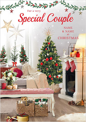 Special Couple Scenic Personalised Christmas Card