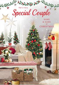 Special Couple Scenic Personalised Christmas Card