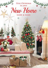 1st Christmas New Home Scenic Personalised Card