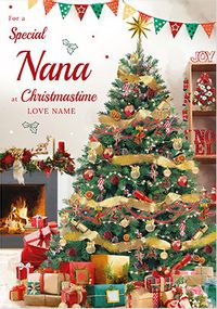 Nana Christmas Tree Personalised Card