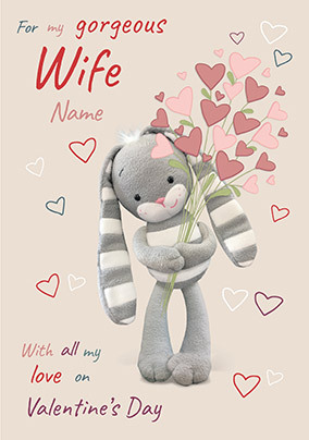 Hun Bun - Wife Personalised Valentine's Day Card