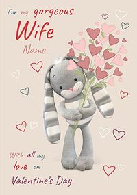 Hun Bun - Wife Personalised Valentine's Day Card