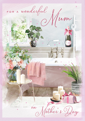 Wonderful Mum Relax Personalised Mother's Day Card