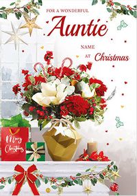 Tap to view Auntie Bouquet Personalised Christmas Card