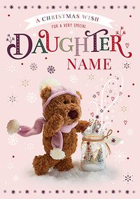 Barley Bear Daughter Christmas Card