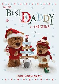 Barley Bear Daddy Christmas Card