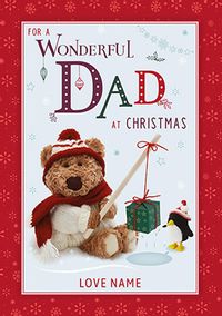 Barley Bear Dad Christmas Card