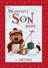 Barley Bear Son Christmas Card