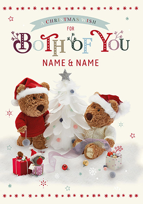 Barley Bear Both of You Christmas Card