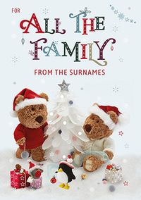 Tap to view Barley Bear All the Family Christmas Card