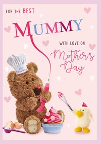 Barley Bear - Mummy Baking Personalised Mother's Day Card