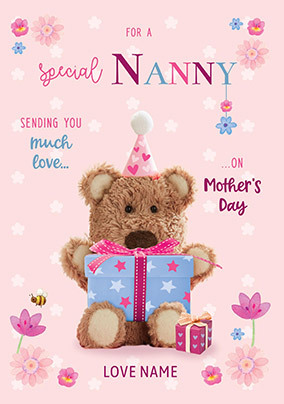 Barley Bear - Nanny Personalised Mother's Day Card