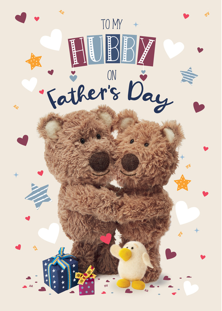 Barley Bear To My Hubby On Father's Day Card