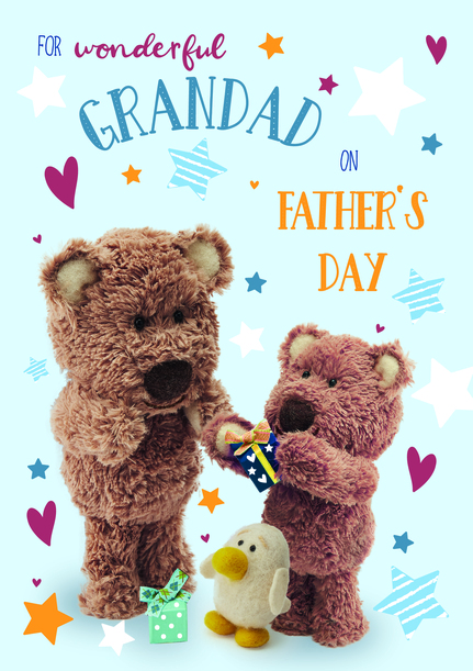 Barley Bear - Grandad on Father's Day Personalised Card