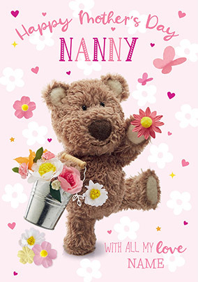 Barley Bear - Nanny Mother's Day Personalised Card