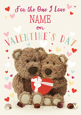 Barley Bear Personalised For You Valentine Card