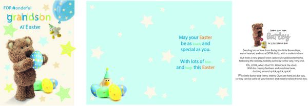 Barley Bear Grandson Easter Card