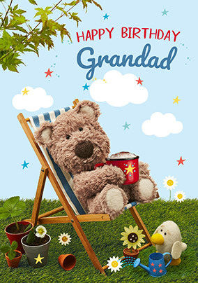 Barley Bear - Granddad Birthday Personalised Card