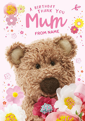Barley Bear - Mum Personalised Birthday Card