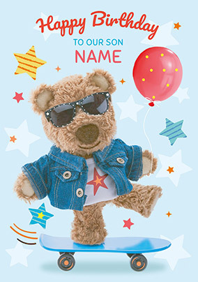 Barley Bear - Son Birthday Personalised Card