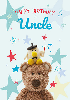 Barley Bear - Uncle Birthday Personalised Card