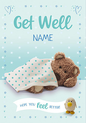 Barley Bear - Cute Get Well Soon Personalised Card