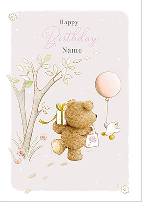 Barley Bear - Happy Birthday Personalise Card