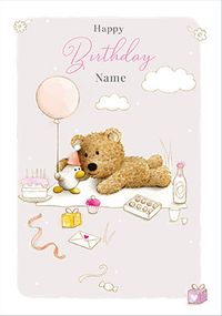 Barley Bear - Birthday Picnic Personalised Card