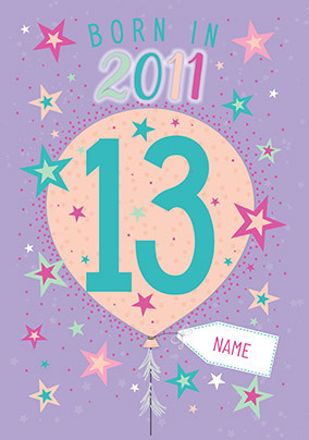Born in 2011 Birthday Card for her