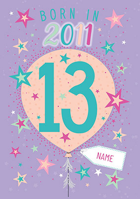Born in 2011 Birthday Card for her