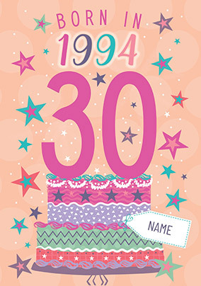 Born in 1994 Birthday Card for her