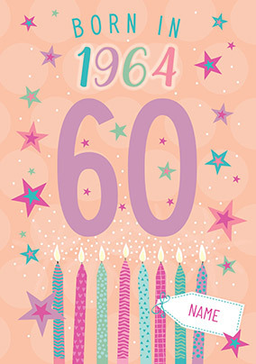 Born in 1964 Birthday Card for her
