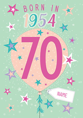 Born in 1954 Birthday Card for her