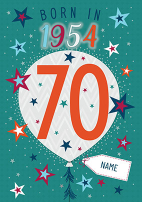 Born in 1954 Birthday Card for him