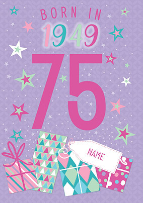 Born in 1949 Birthday Card for her
