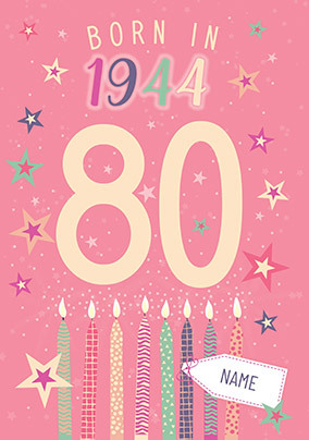 Born in 1944 Birthday Card for her