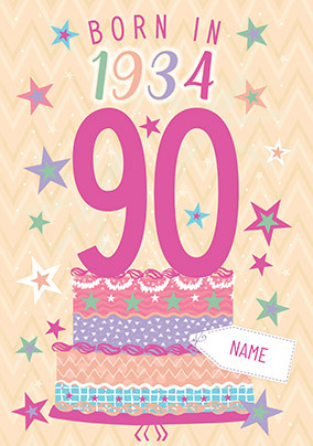 Born in 1934 Birthday Card for her