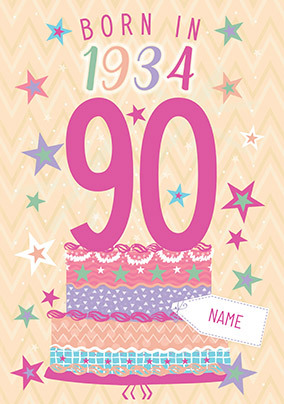 Born in 1934 Birthday Card for her
