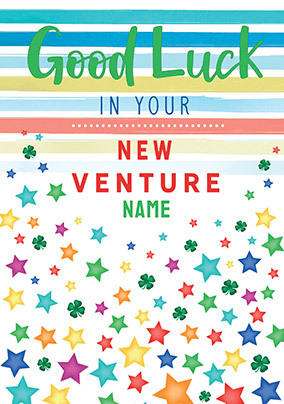 Good Luck in Your New Venture Personalised Card
