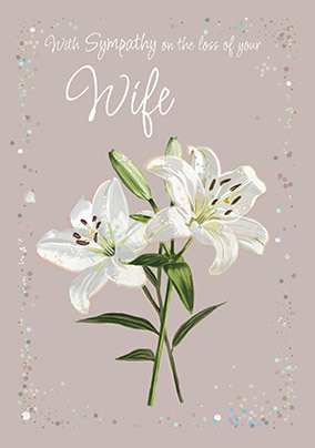 Loss Of Wife Personalised Sympathy Card