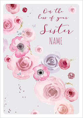 Loss Of Sister Personalised Sympathy Card