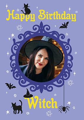 Happy Birthday Witch Photo Card