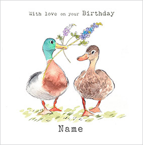 Ducks Personalised Birthday Card