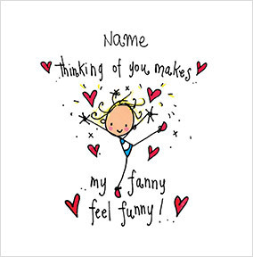 Fanny Feel Funny Personalised Card