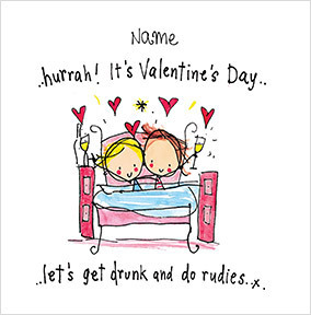 Let's Get Drunk Personalised Valentine's Day Card