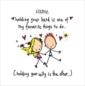 Holding Your Hand Personalised Card
