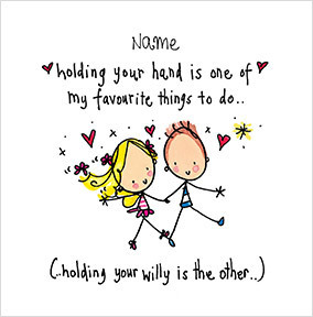 Holding Your Hand Personalised Valentine's Day Card