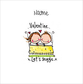 Valentine Snuggle Personalised Card