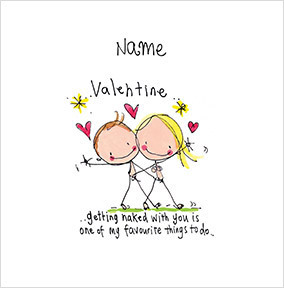 Getting Naked With You Personalised Valentine's Card